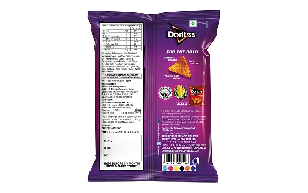 Doritos Sweet Chilli Flavour Chips    Pack  44 grams